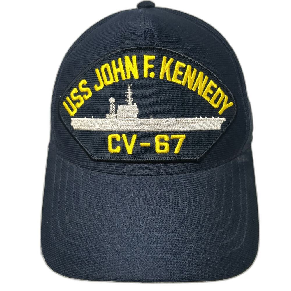 Eagle Crest 5 Panel Blue One Size Hat USS John F. Kennedy CV-67 Ship Snapback